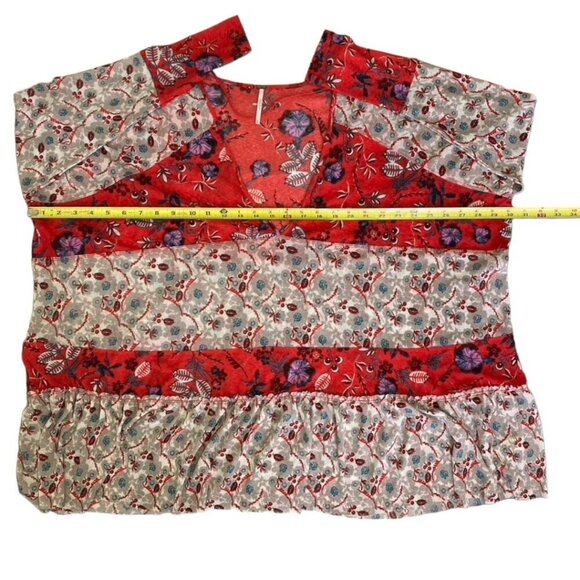 Free People Isabella Floral Cherry Tunic Top - Picture 11 of 12